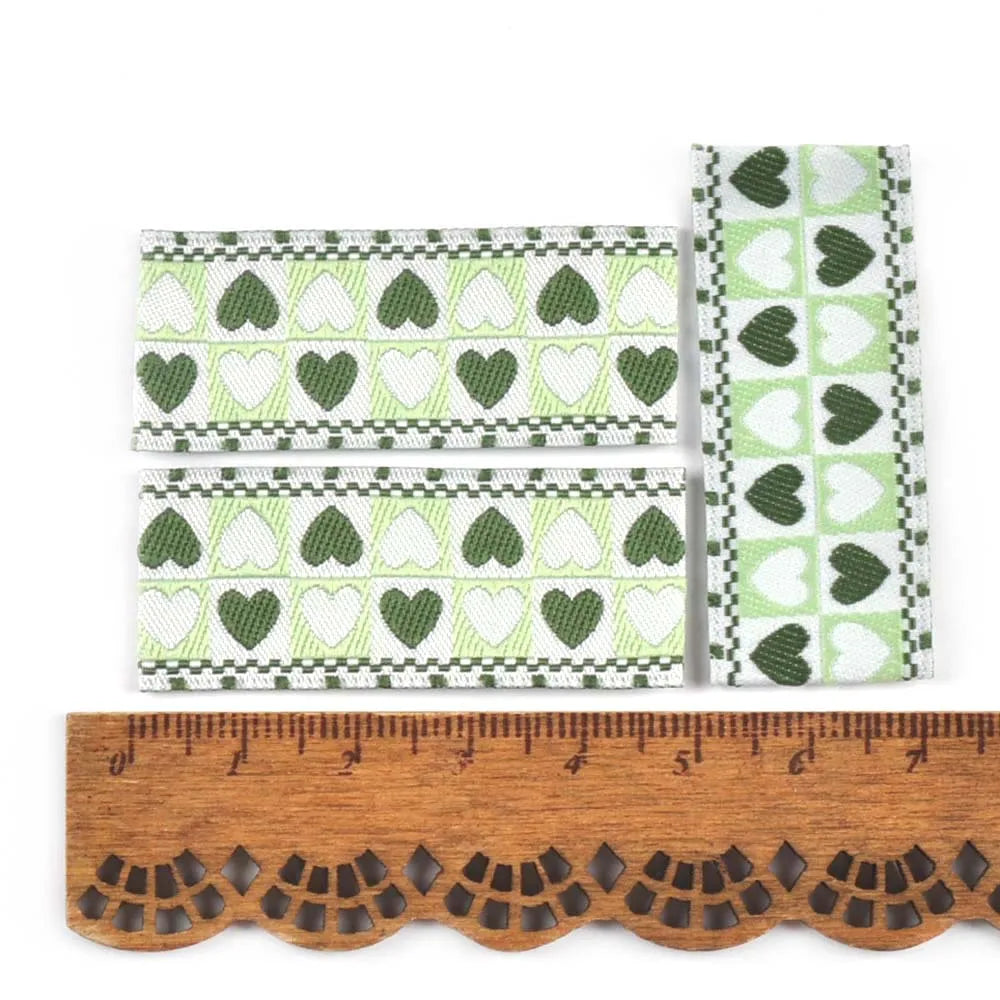 50Pcs Mutli color Heart Embroidery Labels For Sewing Clothes Accessories DIY Supplies Washable Care Garment Bags Handmade Tags Qme 6