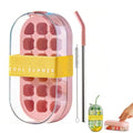 Ice Cube Bottle Outdoor Picnics Office Use Multifunctional Tray Easy Qme Pink