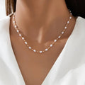 Pearl Choker Necklace French Retro Court Style Gold Plated Alloy Jewelry for Women Dinner Prom Fashion Accessory Qme Default Title