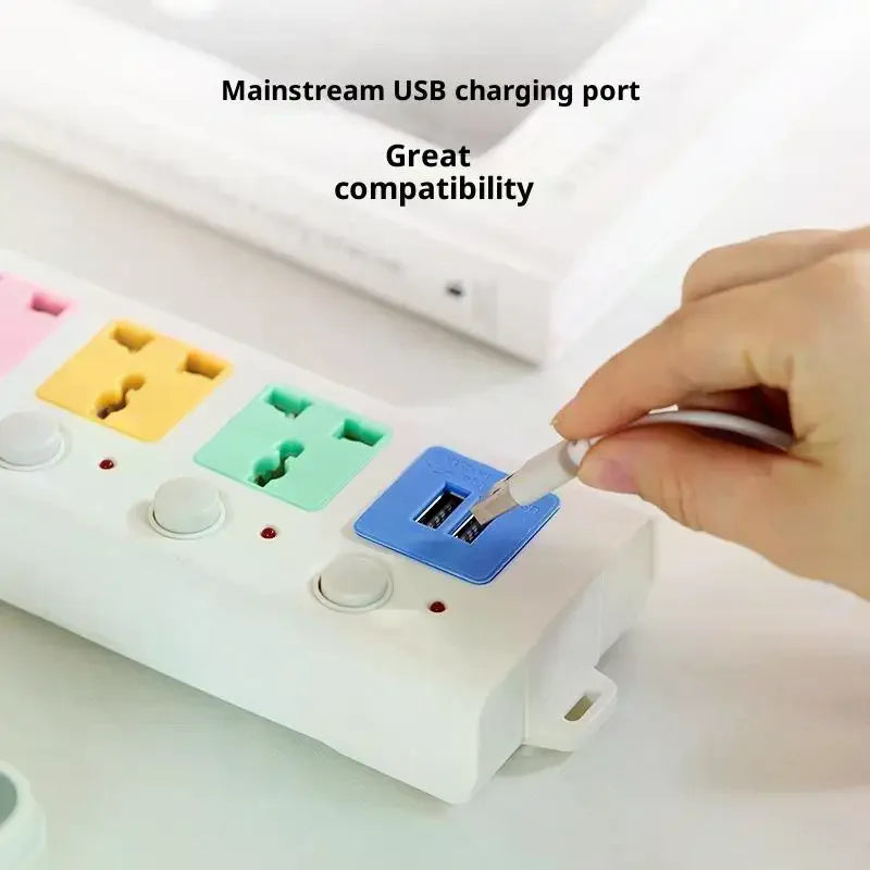 Durable 2 3 5 6 8M USB Charger Power Strip Switch Extension Qme