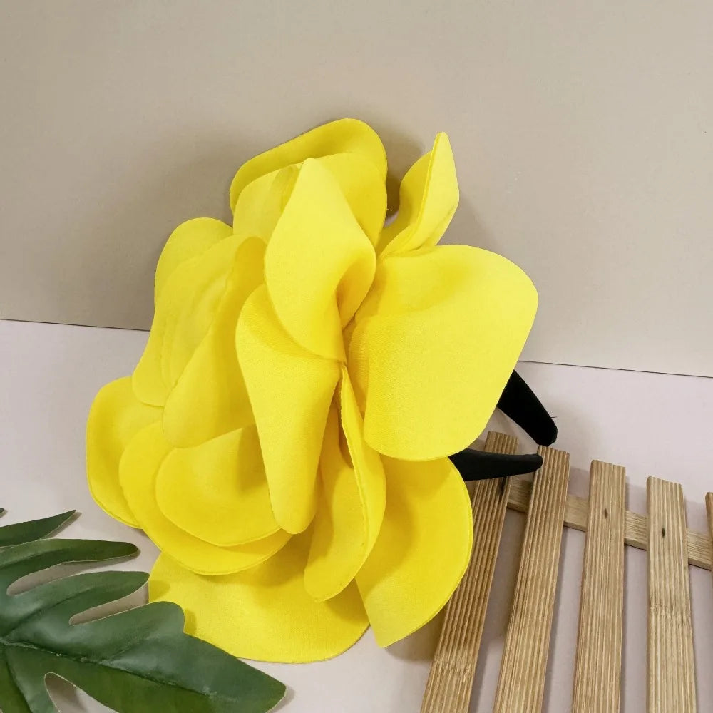 Exquisite Large Rose Flower Headband Sweet Elegant Oversized Qme Style 12