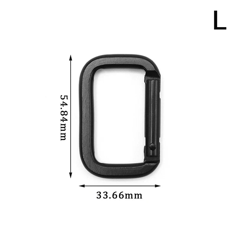 Square-ring Carabiner Buckles Spring Carabiners Snap Hooks Clip Qme L