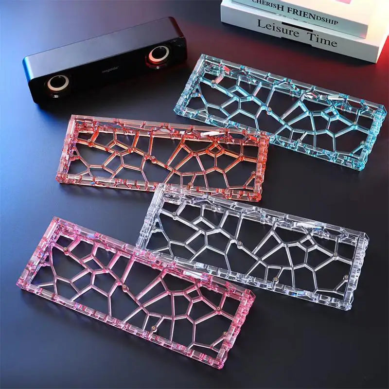 GH60 Clear Acrylic Hollow Shell Custom Keyboard Case DIY Mechanical Qme