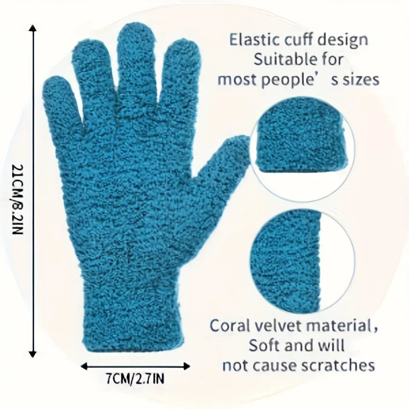 Ultra-Fine Microfiber Dusting Gloves- Elastic And Breathable, Easily Cleans Dust from Cars, Boats, Rvs, And Plant Surfaces Qme