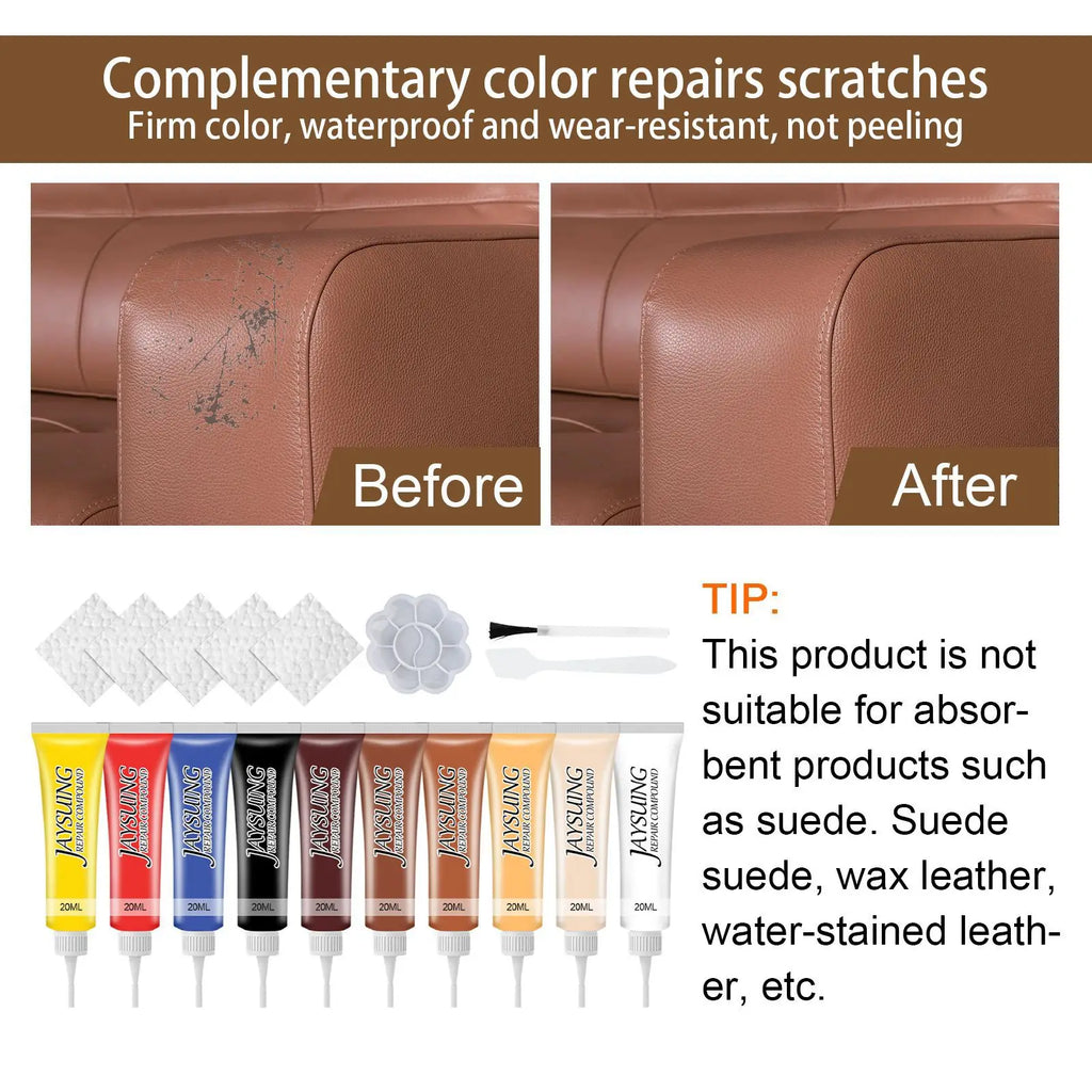 Leather Repair Paste Car Seat Scratch Removal Leather Crack Restoration Repair Sofa Filler Leather Complementary Refurbish Cream Qme