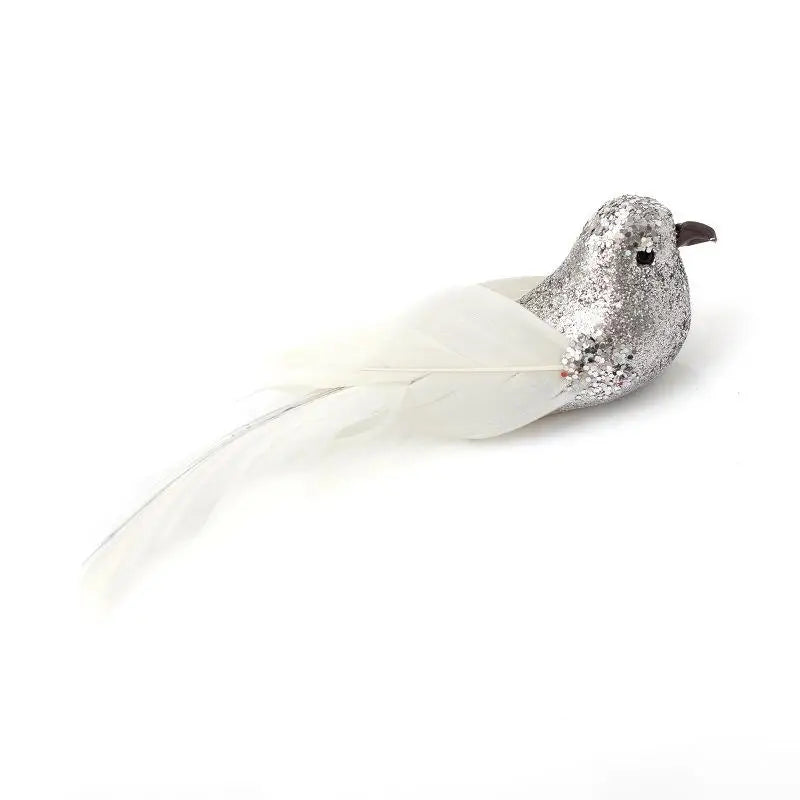 Glitter Artificial Birds Foam Feather Mini Models DIY Craft Home Qme