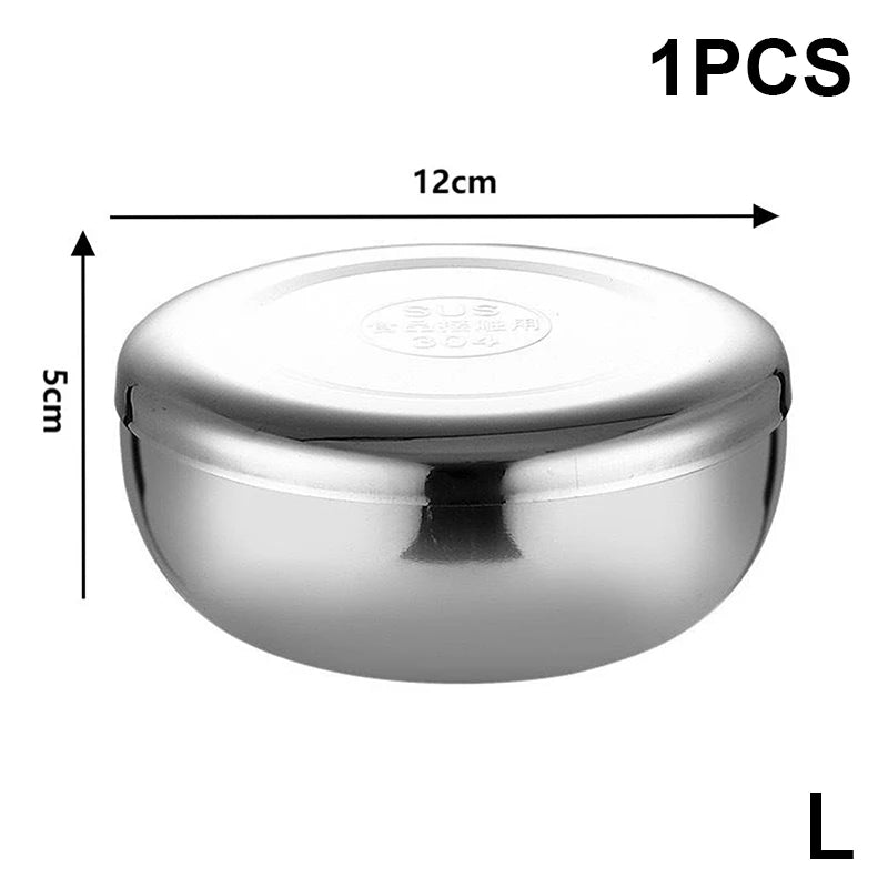Stainless Steel Bowl Korean Big Cooked Rice Cover Single Layer Qme Large