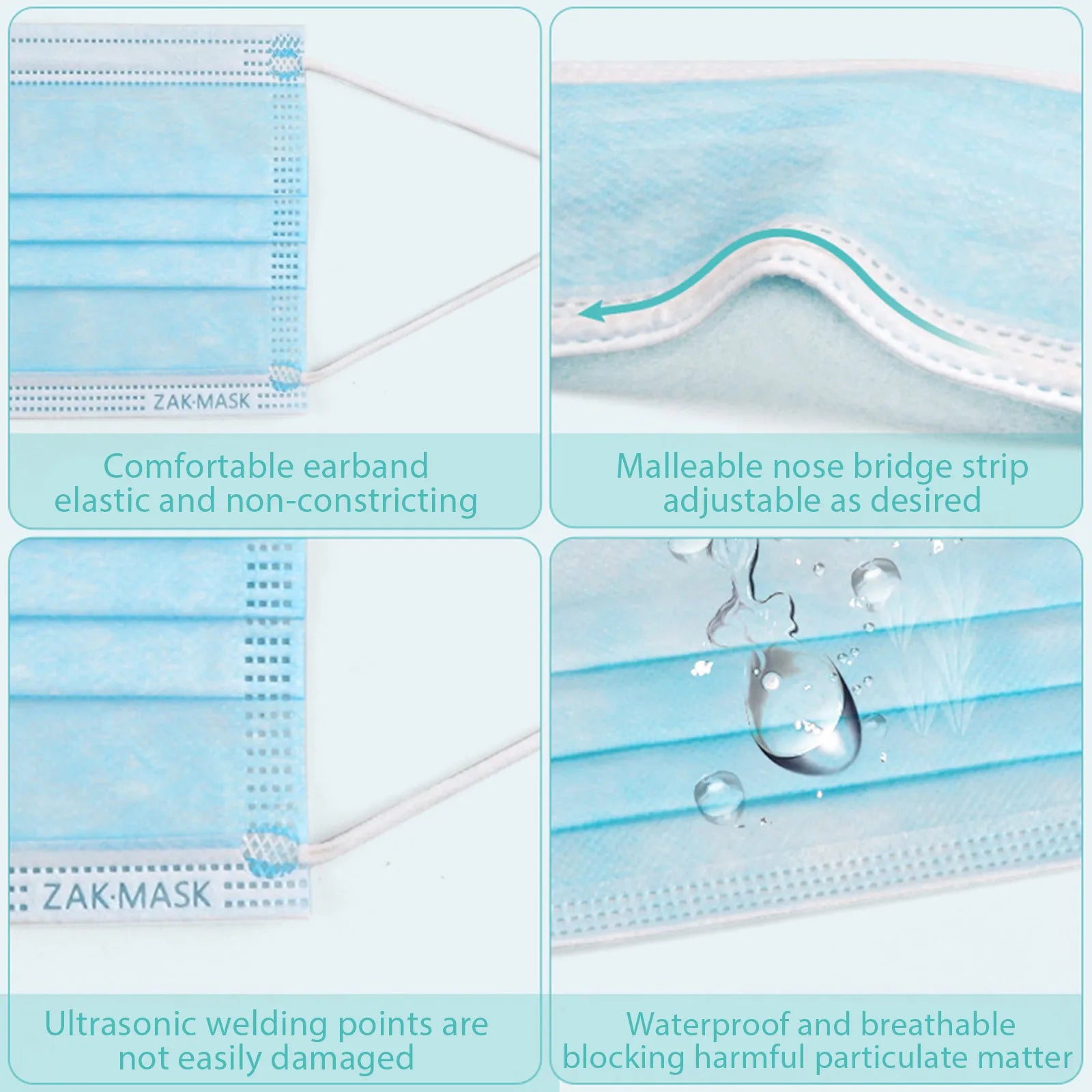 50pcs Disposable Thicken Three-layer Face Masks Safe Protective Elastic Ear Loop Face Mask Casual Outdoor Anti-Dust Masks Qme
