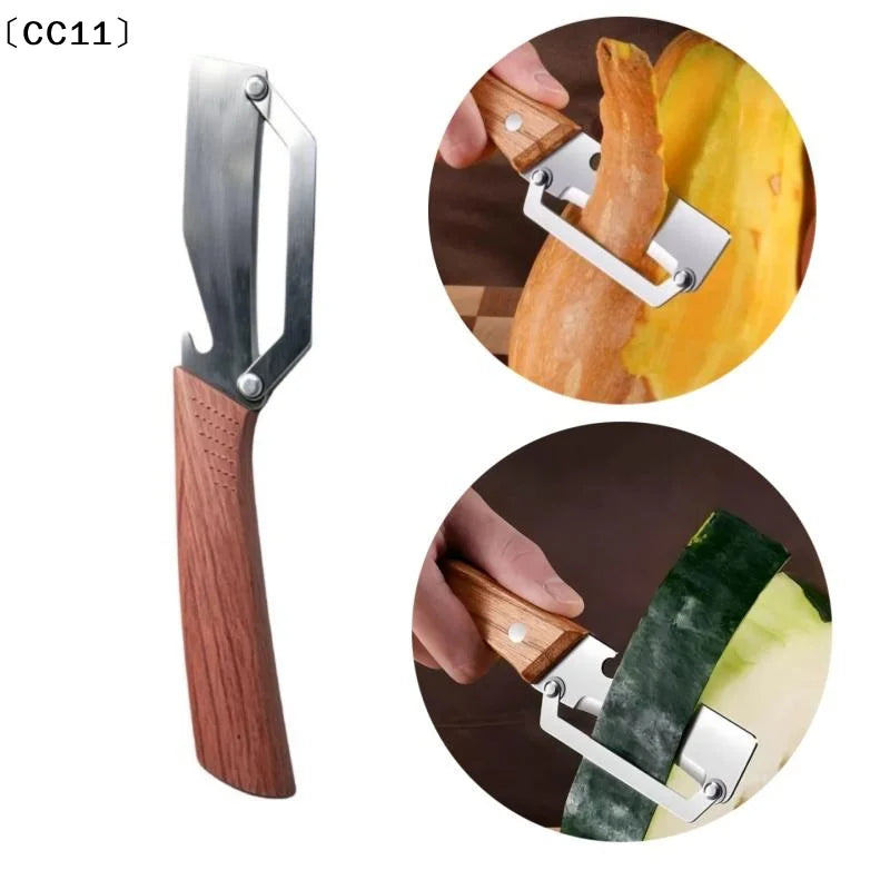 Multifunctional Kitchen Peeler Stainless Steel Scallion Slicer Fruit Qme