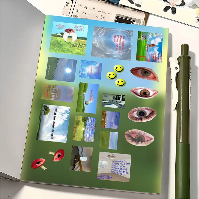 8 16 Sheets Y2k Gen Z Electronic Memories Retro Dreamcore Collages Qme