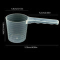 Transparent Pet Measuring Spoon Dogs Cats Scale Plastic Feeding Qme onesize