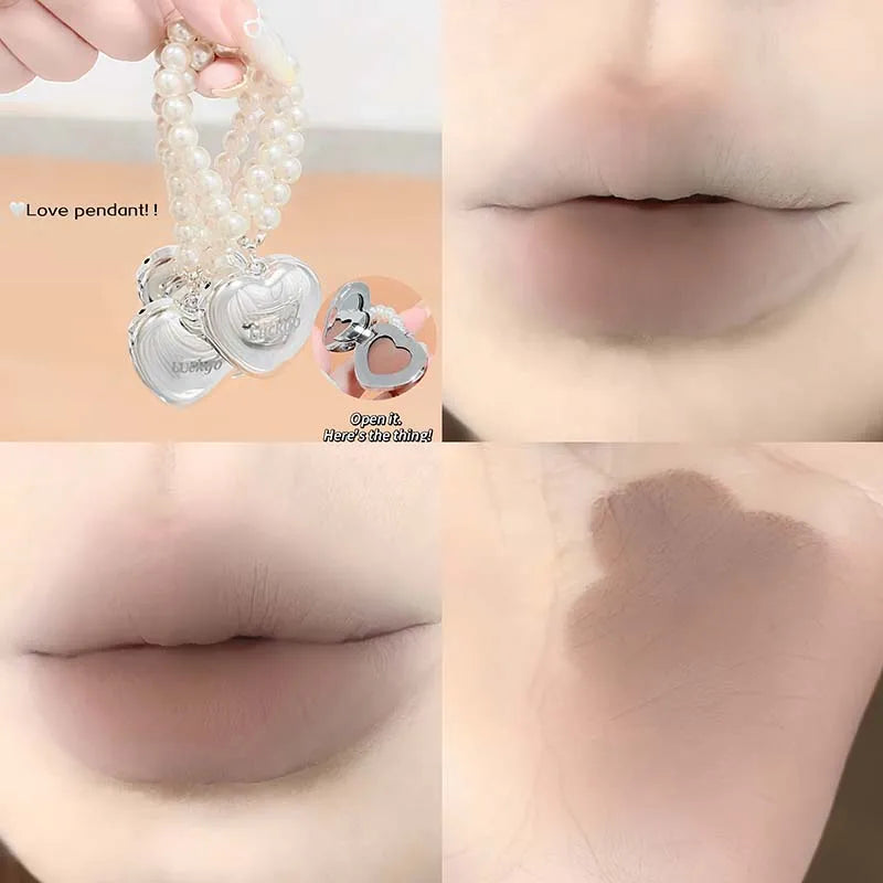 Mini Heart Shape Water Matte Mist Lip Llaze Mirror Gloss Pearl Qme G05-05