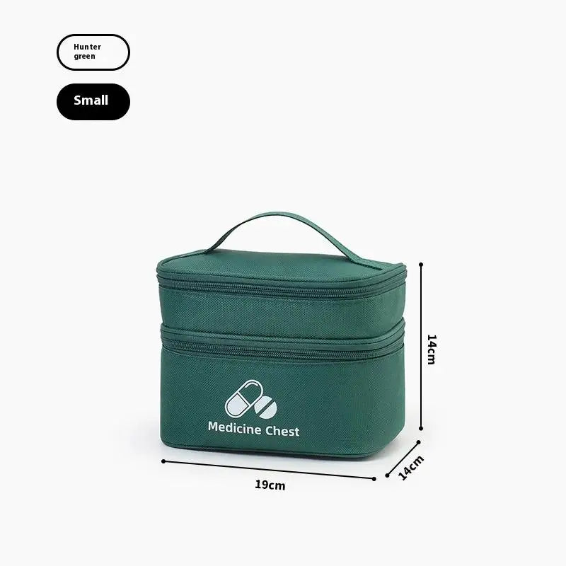 First Aid Home Travel Double Layer Classification Storage Drug Qme S Green