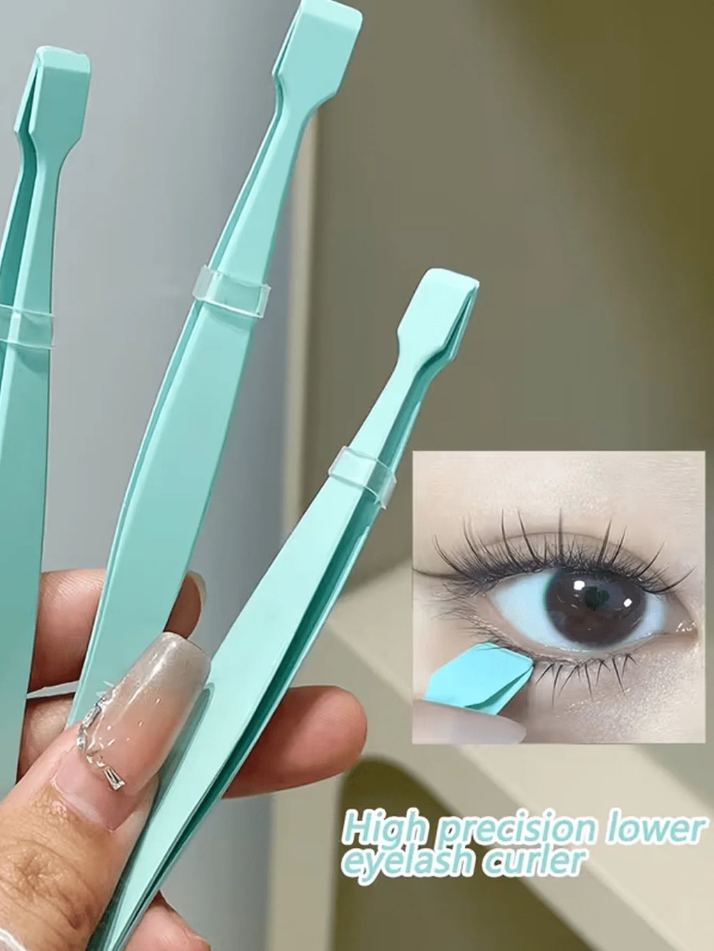 Professional Eyelash Extension Tweezers Flat Head Design That Fits Qme