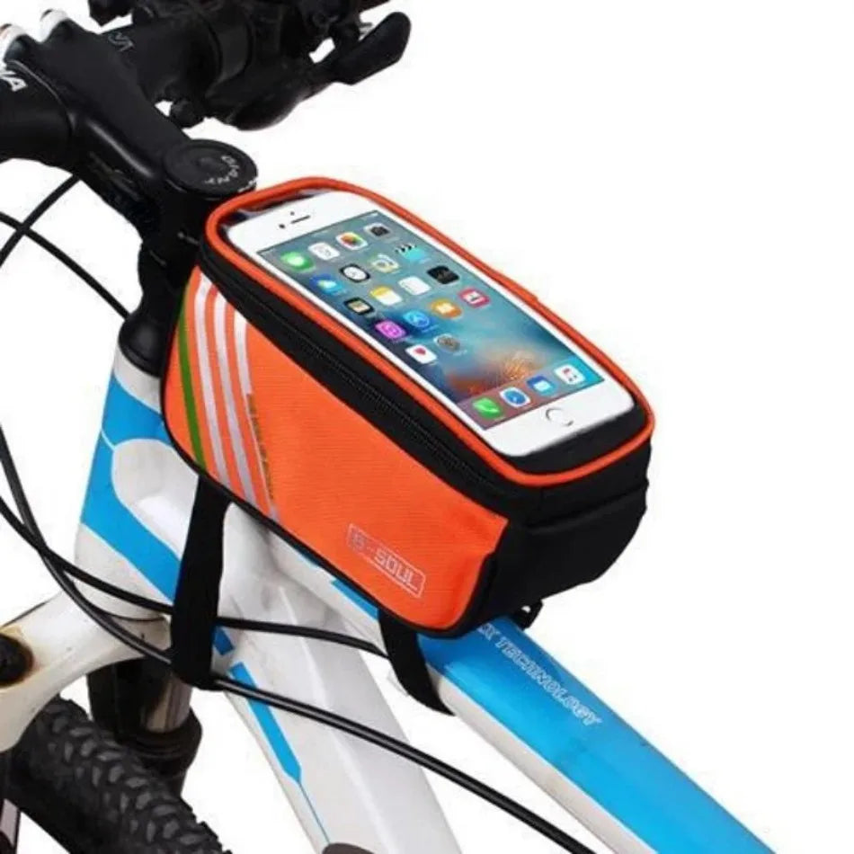 Rainproof Bicycle Bag Frame Front Top Tube Cycling Bag Reflective 6.5in Phone Case Touchscreen Bag Bike Accessories Qme