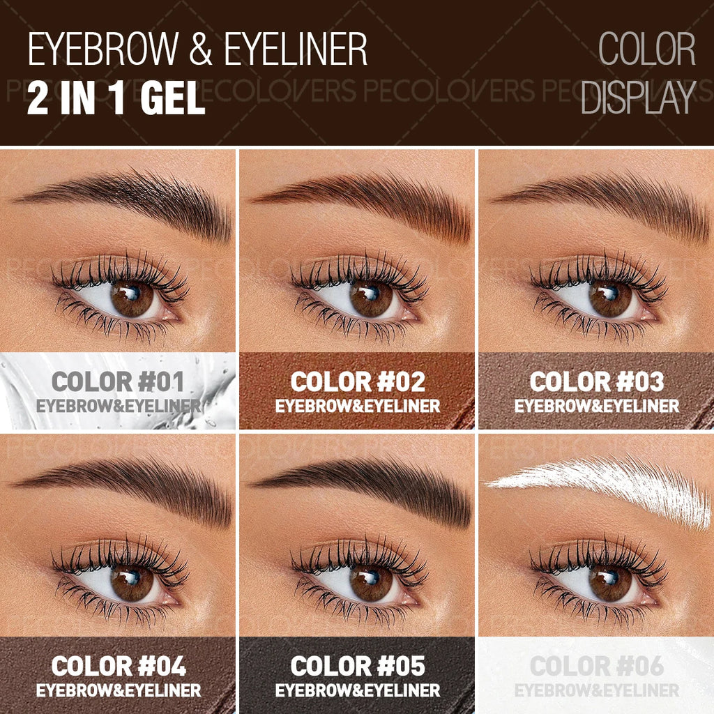 1 Brow Eyeliner Gel Soft Brush Long-lasting Eyebrow Powder Easy Qme