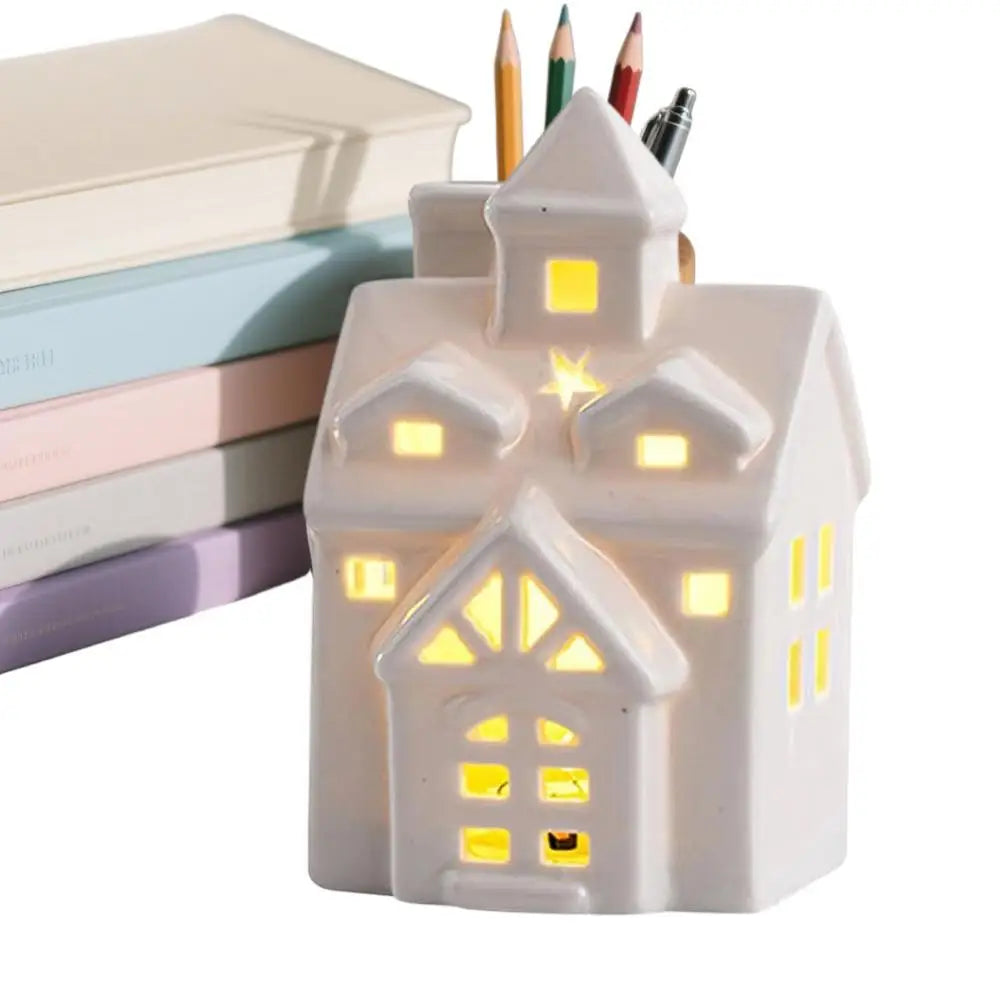 Christmas House Ceramic Light Table Centerpieces Holiday Seasonal Qme A China Mainland