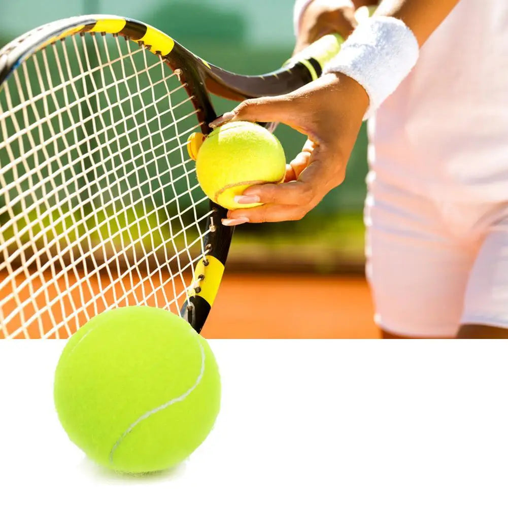 1PCS High Elasticity Tennis Professional Tennis Training Game Ball Outdoor Dogs Bite Chase and Chomp 63mm Tennis Ball Qme