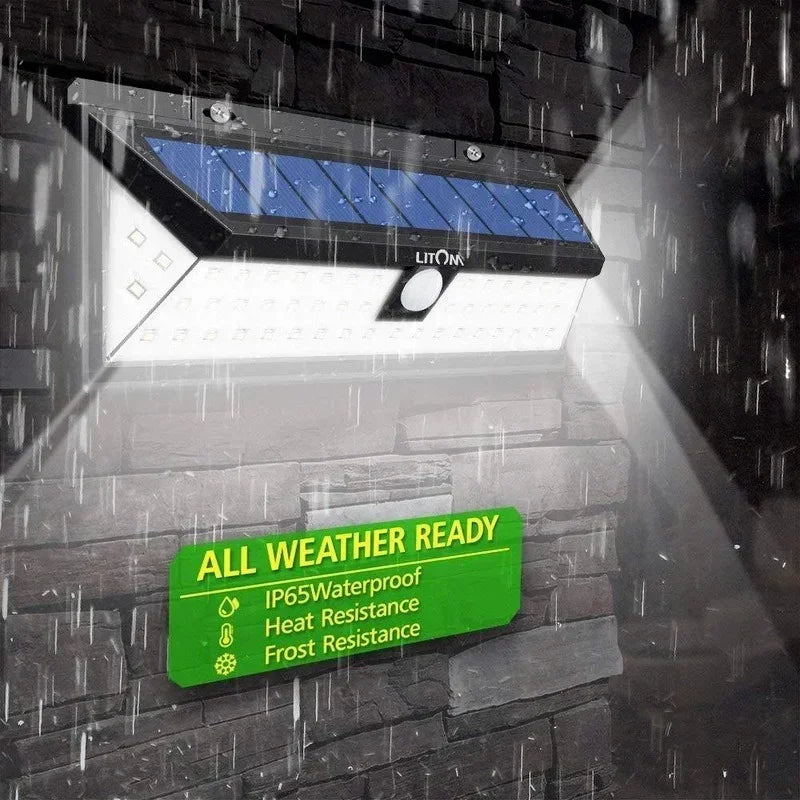 New 180LED Solar Wall Light 90LED Remote Control Wall Light 118 Outdoor Glare Lighting Sensor Light Super Waterproof Qme