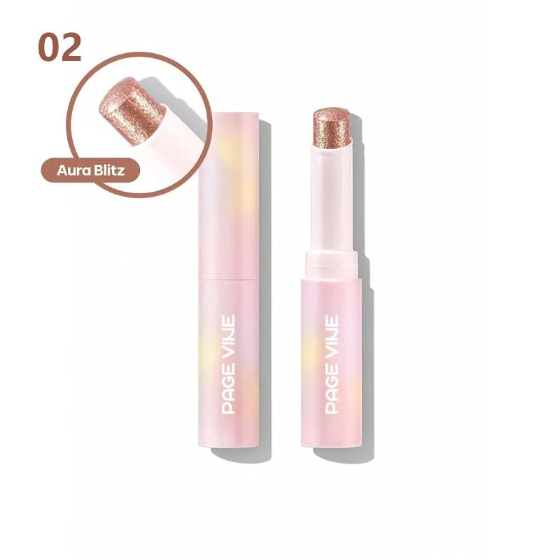 6-Color Super Flash Eyeshadow Stick Hydrating Jelly Texture Pearly Diamond Shadow Shimmer Brightening Contouring Shiny Makeup Qme 02