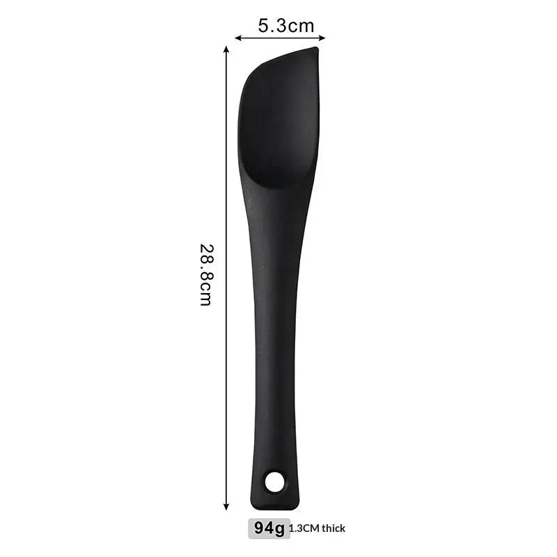 Kitchen Silicone Spatula Cooking Dough Scraper Cream Butter Smoother Qme Black