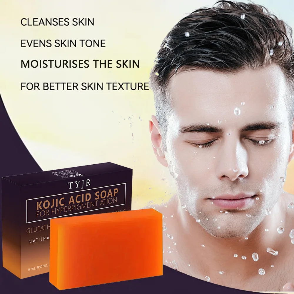 Turmeric Kojic Acid Soap Massage Soap Handmade Soap for Face and Bath for Deep Cleansing, Exfoliation, Body Moisturizing Qme