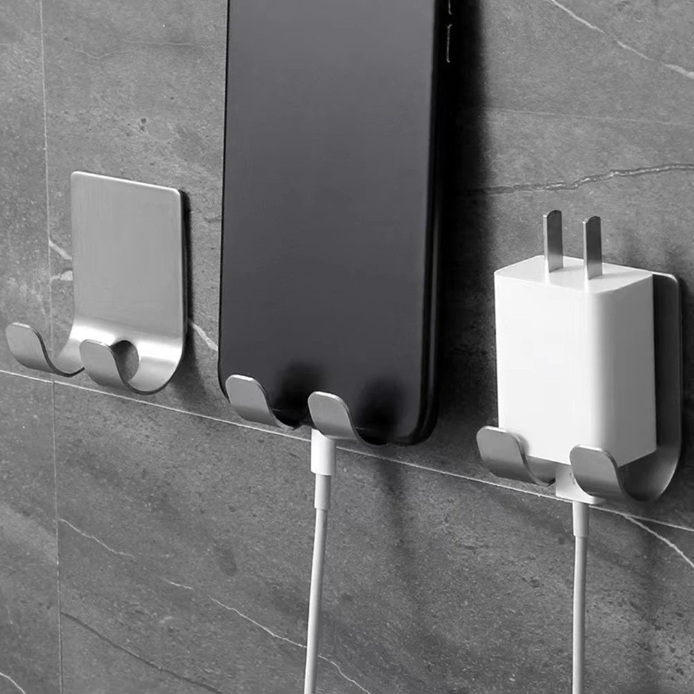 Punch-free Razor Holder, Storage Hook, Space Aluminum Multi-purpose Bathroom Accessories Qme