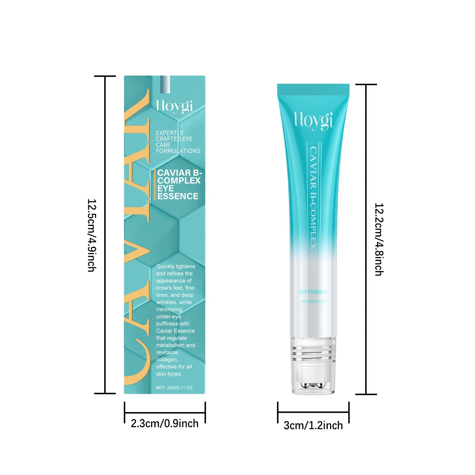 Caviar B-Complex Eye Essence Remove Dark Clrcles Anti Puffiness Smoothing Fine Lines Moisturize Skin Around the Eye Serum Qme 20ml Boxed