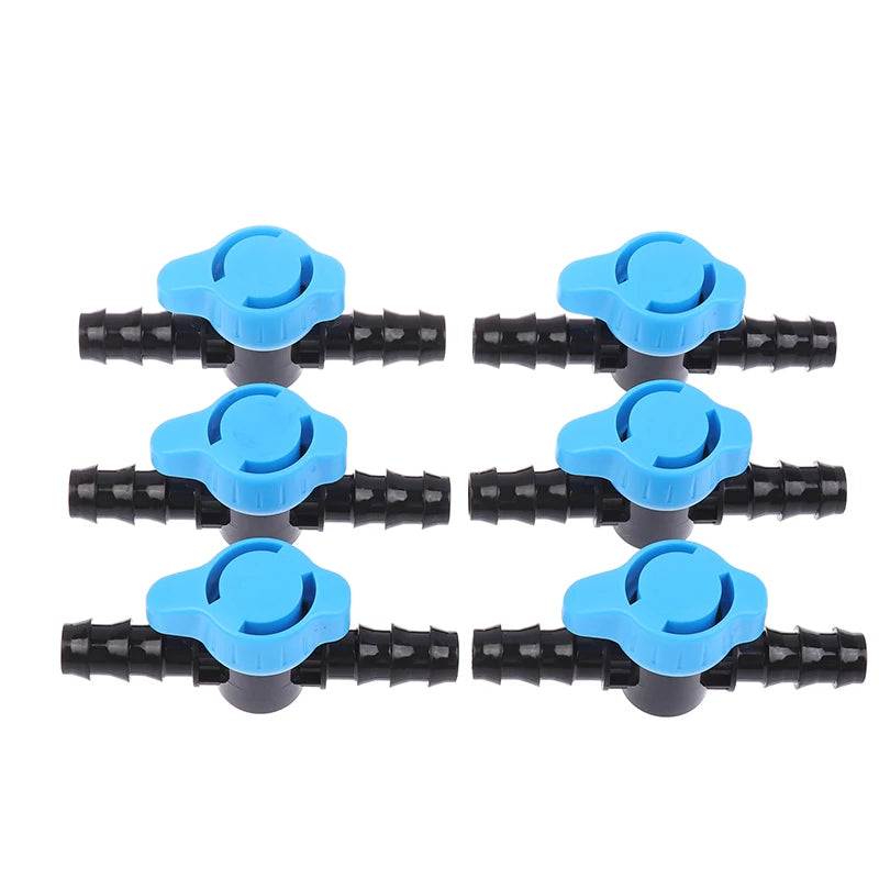 ^6Pcs 16MM Drip Irrigation Barbed Valve Hose Valve Garden Tap Drip Irrigation Pipe Connectors Water Valve For Drip Or Sprinkler Qme