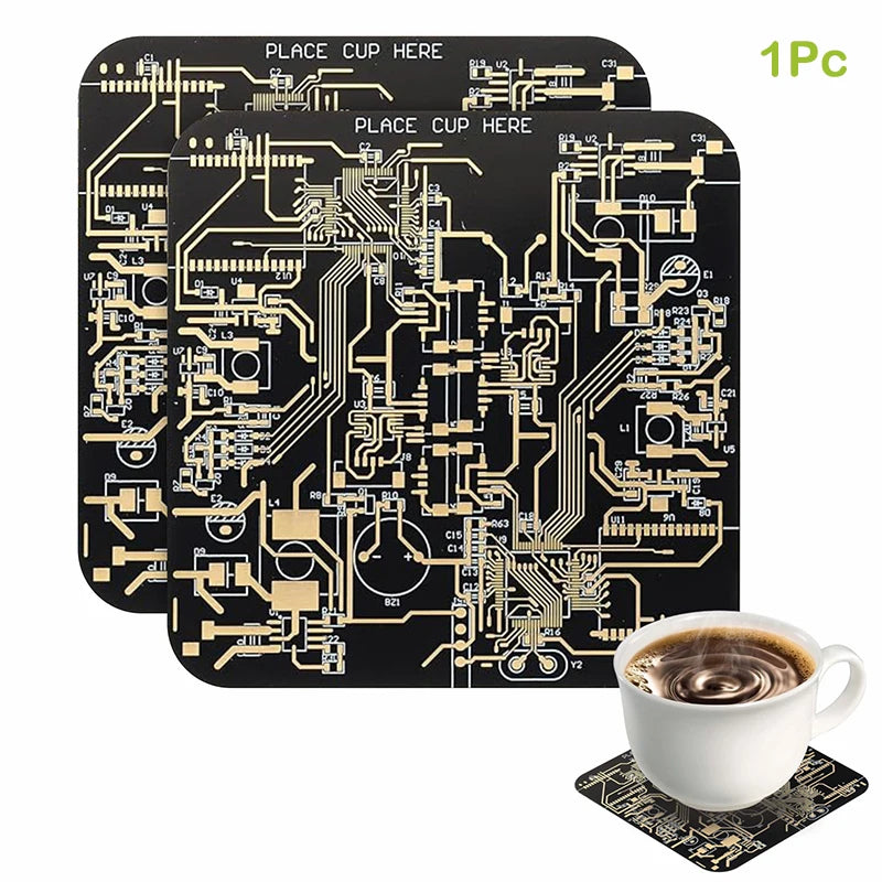 Creative Circuit Board Coaster Drinkware Accessories Personalized PCB Qme A1 1pc
