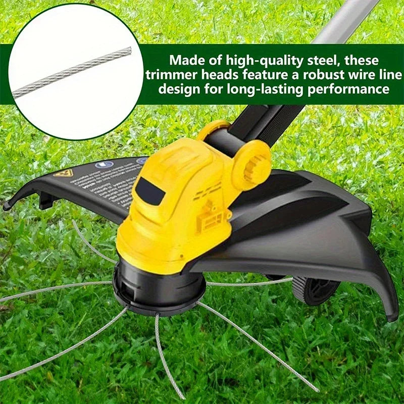 2/4/6pcs Set Of Electric Lawn Mower Head,steel Wire Lawn Mower Head,15mm Lawn Mower Head,wireless Lawn Mower,garden Accessories Qme