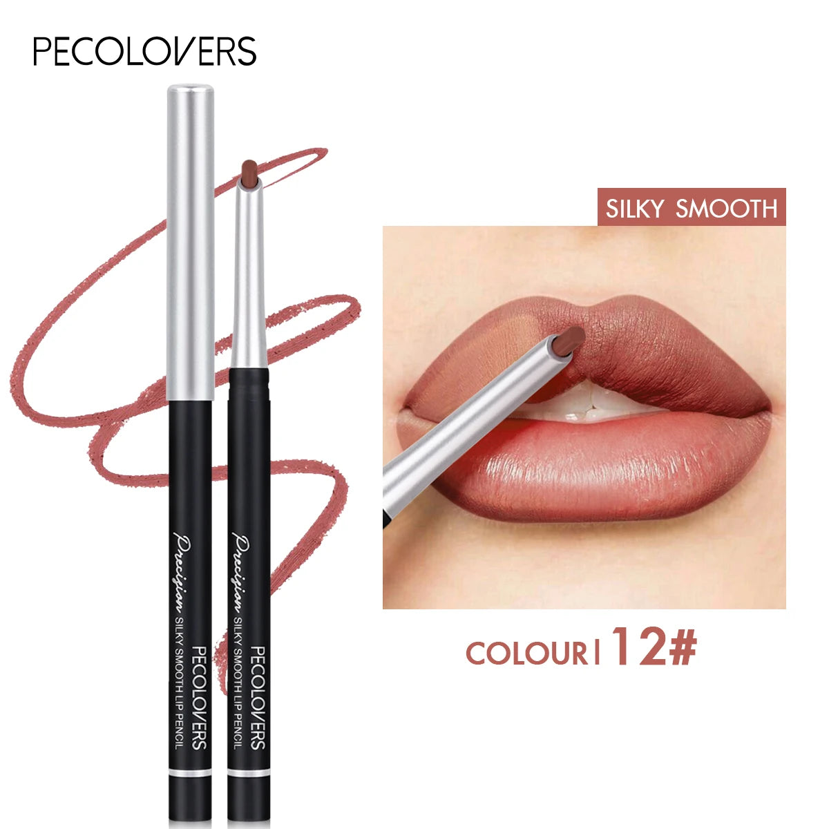 24-Color Matte Lip Liner Long-lasting Natural Effect Pencil All Skin Qme 12