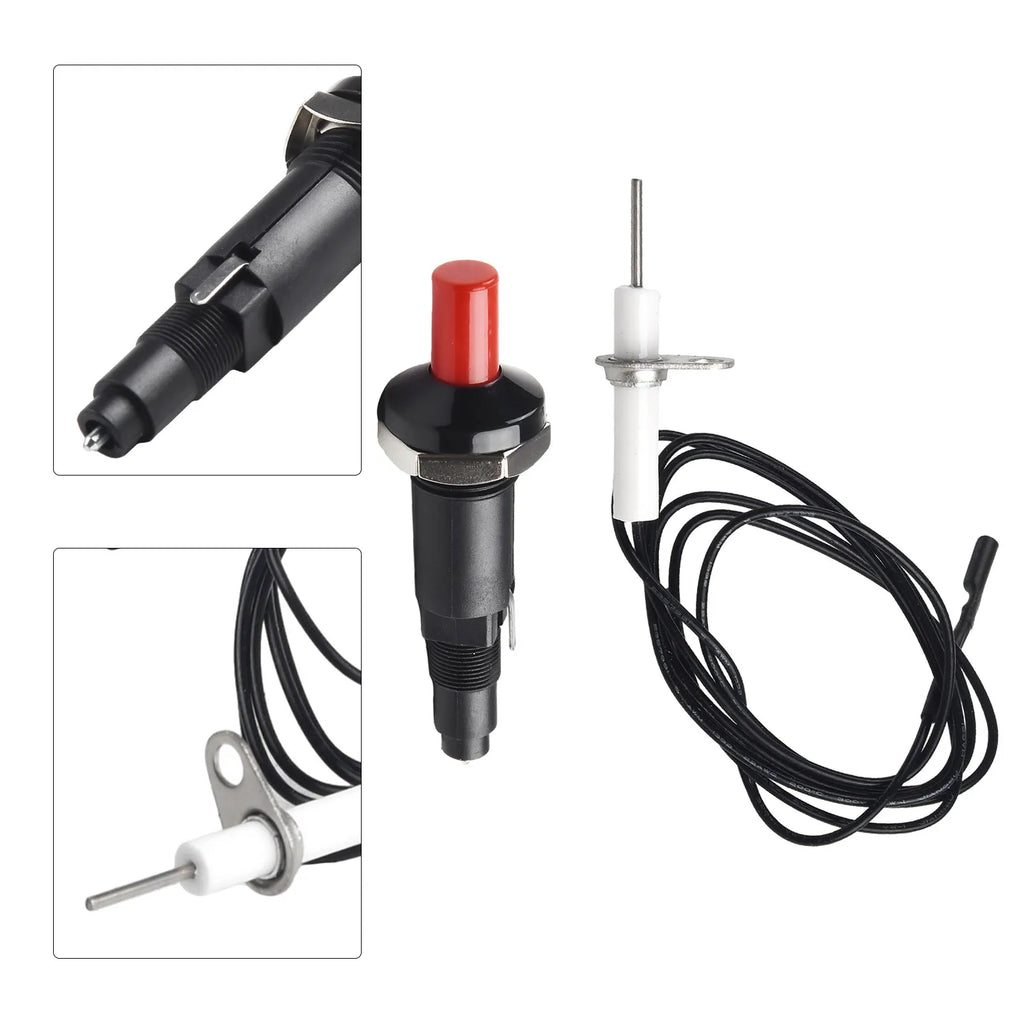 Universal Piezo Spark Ignition W/ Cable Push Button Igniter For Gas Grill BBQ Kitchen Lighters Fireplace Stove Outdoor Tools Qme