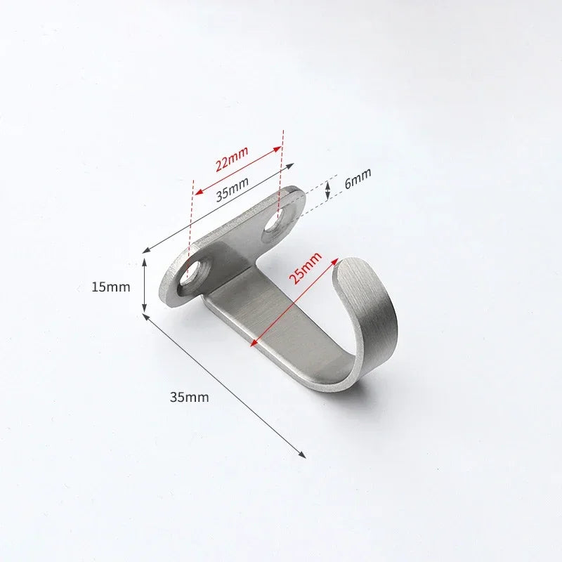 5Pcs Stainless Steel Screw Mounted Ceiling Hooks, Under-Shelf Towel, Heavy Duty Hanger For Bathroom Cabinet Garage Qme