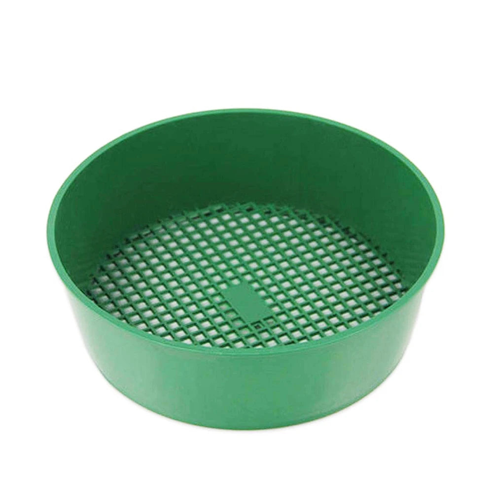 Soil Sieve Fine Mesh Design Round Easy To Use Premium PP Soil Filter Wide Applicability for Garden Sieve Gardening Tool Qme green