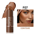 Face Contour Blam Stick Chocolate Brown Bronzer Shadow Stick Waterproof Long Lasting Facial Outline Shaping V-Line Make Up Qme 07 Cocoa Latte