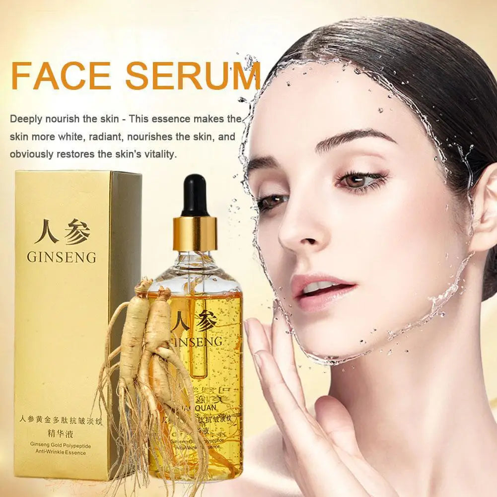 100mlGold Ginseng Face Essence Polypeptide Lightening Skin Qme