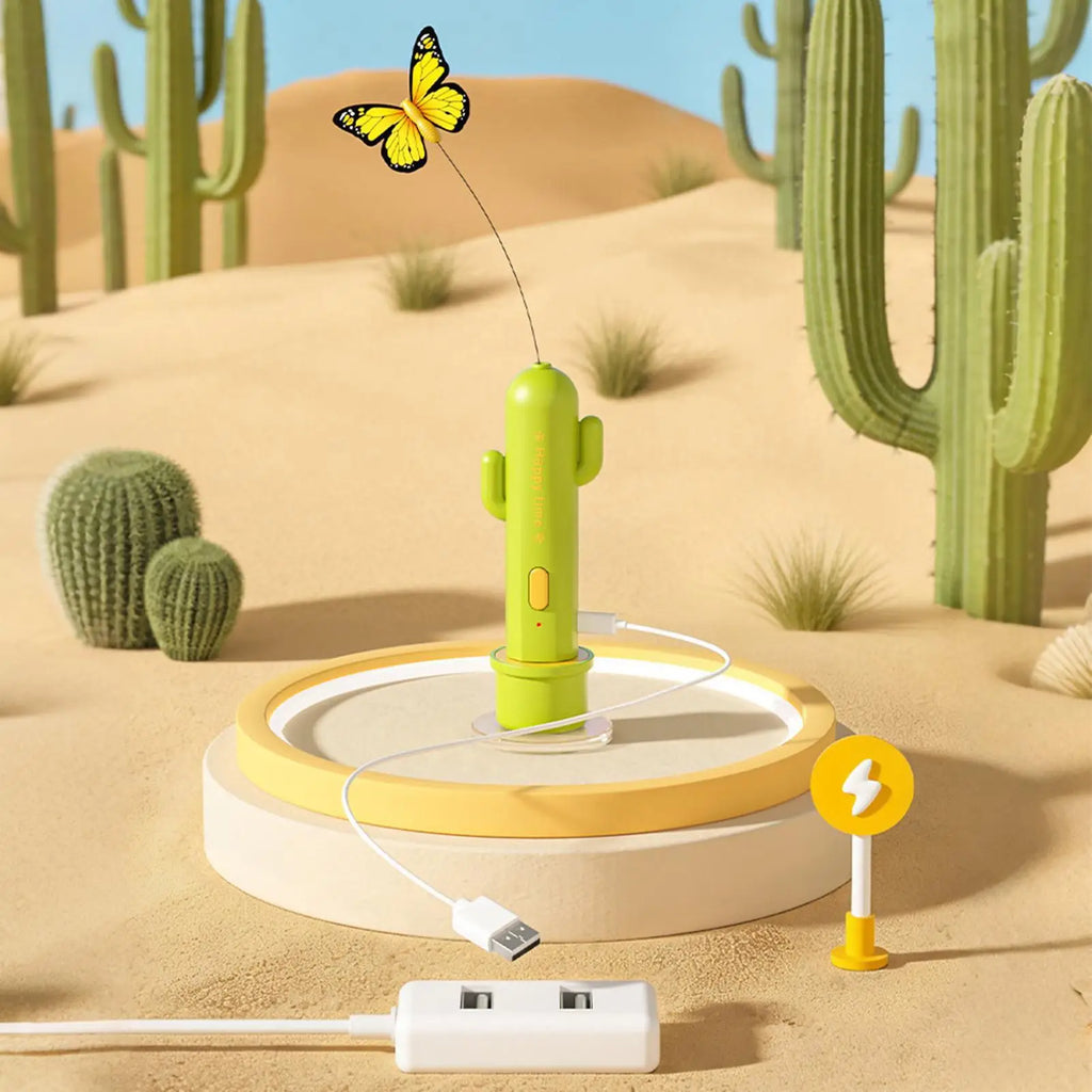 Cat Toys 2 Mode Rechargeable Electric Self-Play Stick With Suction Cup Indoor Cat Toys For Home Furniture Couch Corner Floor Qme