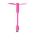 Mini USB Fan Flexible Bendable Power Bank Laptop AC Charger Portable Qme pink