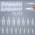 Clear Dual Nail Forms Pre-printed Guides Multiple Sizes Home Portable Qme A2