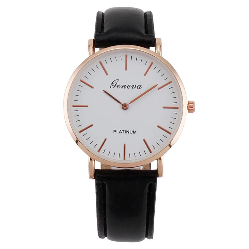 New Men's Watch Fashion Casual Ultra Thin Watches Simple Men Business Leather Quartz Wristwatch Clock Luxury Relogio Masculino Qme Black RG