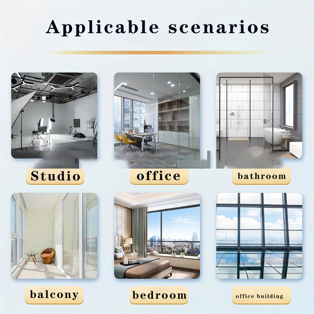 Sunscreen And Heat Insulation Film One-Way Vision Window Film Window Sunshade Glass Stickers UV Protection Solar Film. Qme