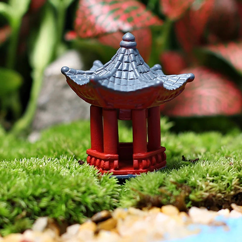 Micro Stone Gazebo Shelf Japan Mini Desk Decoration Torii Gate Qme