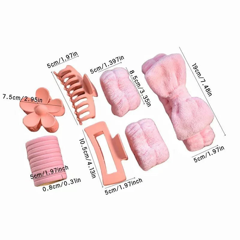 3/16pcs New Dopamine Hair Accessories Kit Flower Shaped Multi-Styles Hair Grabs Hair Circles For Women Daily Party Gift Qme