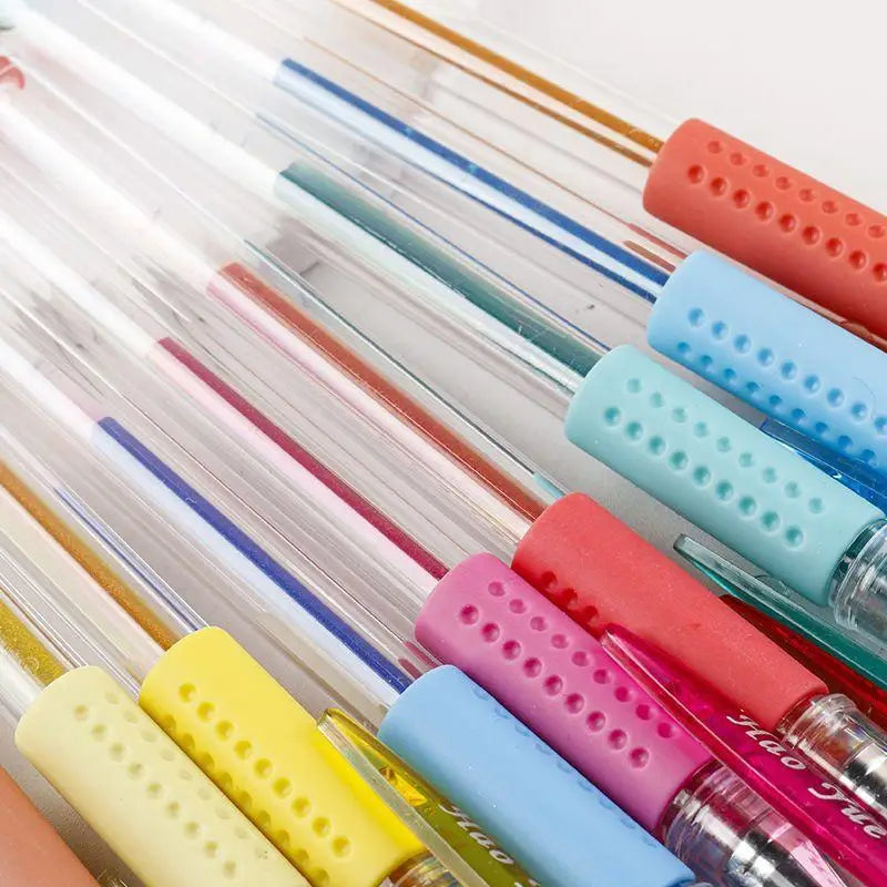 Glitter Gel Pen 6 12 18 Colors Bright Quick Dry Ink Student Qme