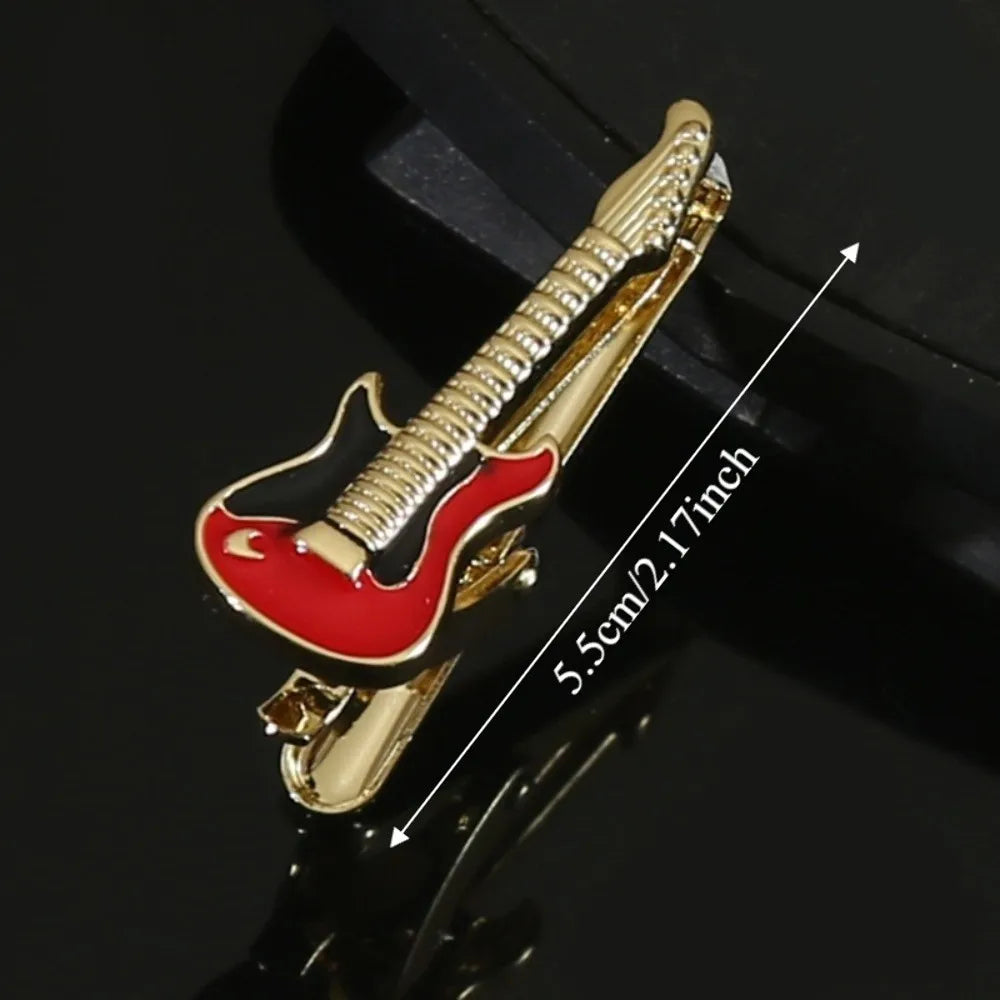 Creative Instrument Guitar Tie Clip Punk Hip Hop Music Seriestie Pin Qme