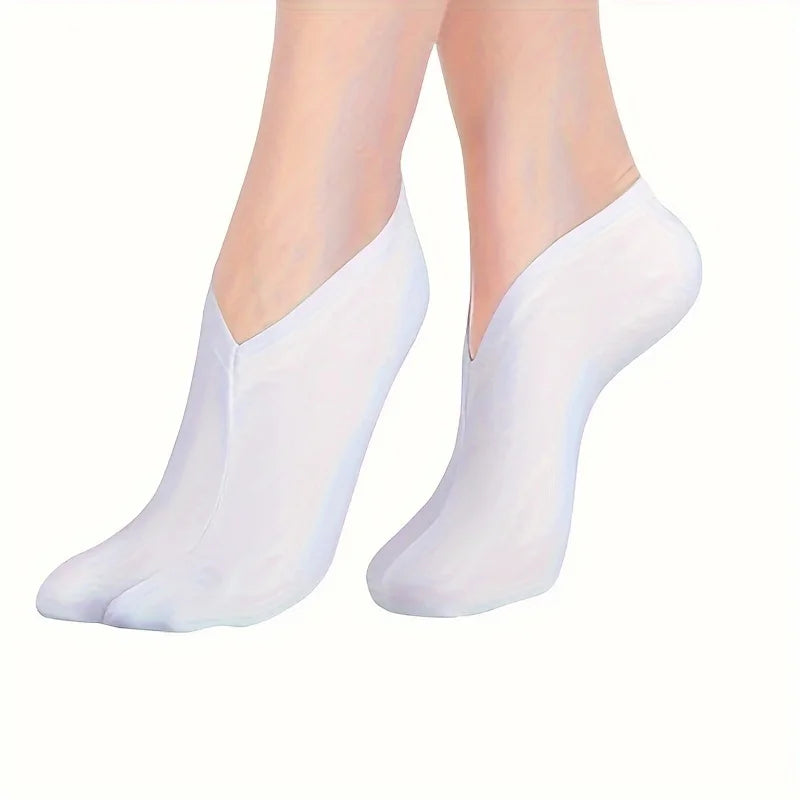 Reusable Moisturizing Socks for Foot Care, Cotton Spandex Anti-dry Crack Foot Cover for Home SPA Qme