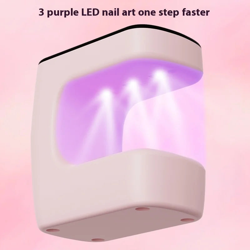 USB Nail Drying Lamp New Mini Rechargeable Timed Display UV LED Lamp Quick Drying For Gel Nail Polish Dryer Home Travel Use Qme