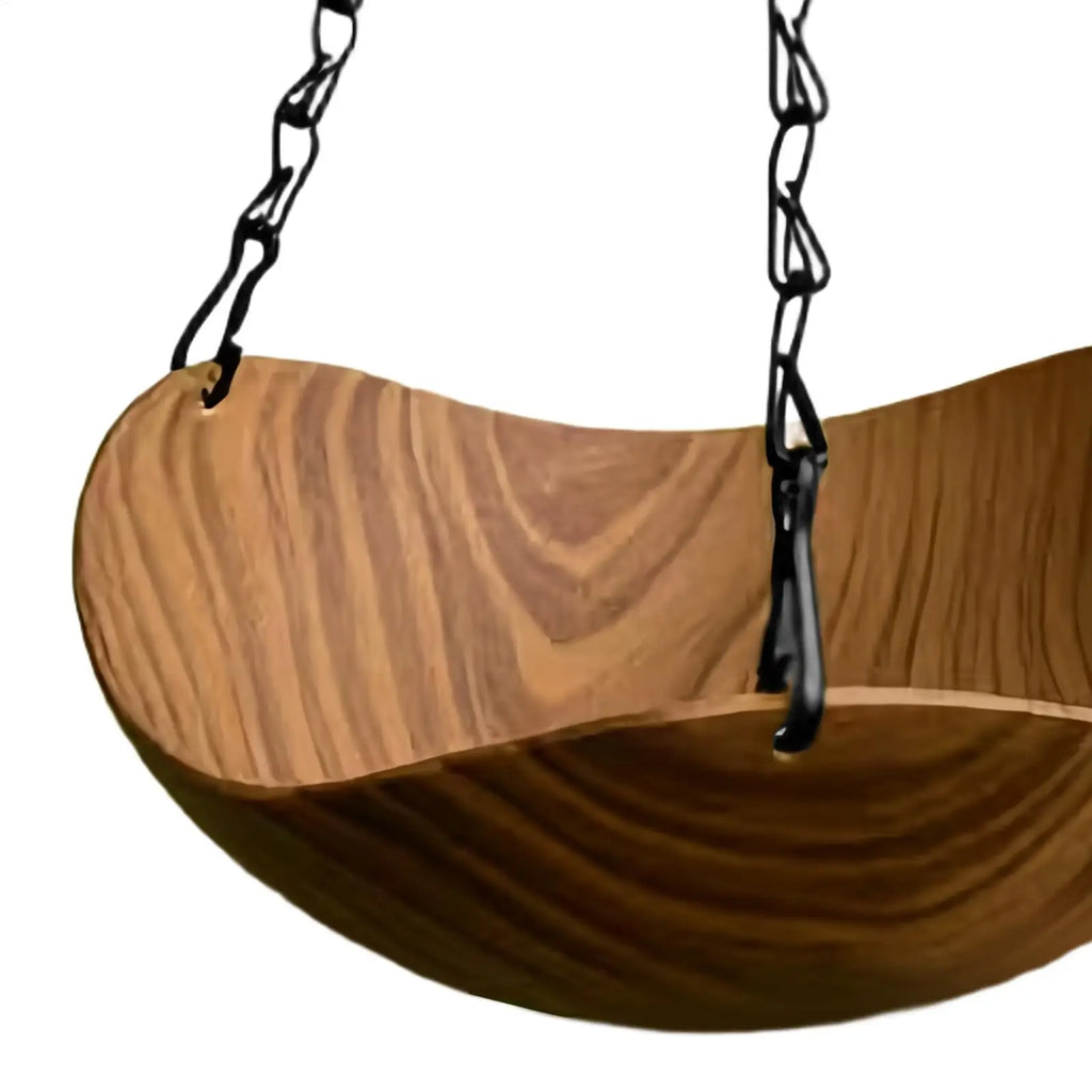 Garden Bird Bath Wooden Bird Bath Feeder Water Bowl Wild Bird Feeders Tray for Park Deck Yard Porch Courtyard Backyard Balcony Qme