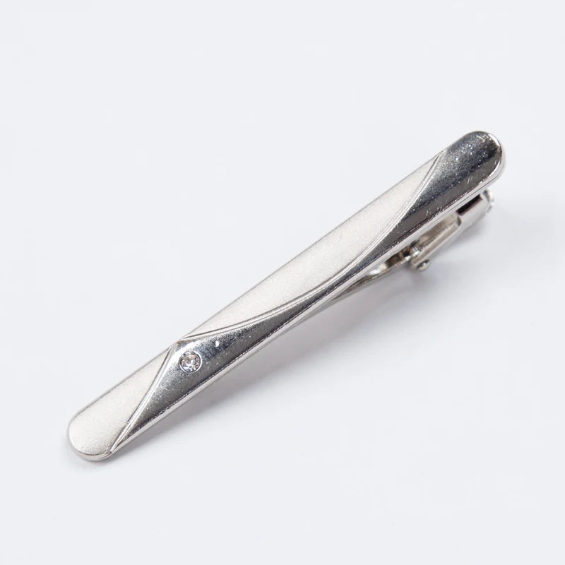 Mens Metal Necktie Bar Crystal Formal Dress Shirt Wedding Ceremony Qme F-5